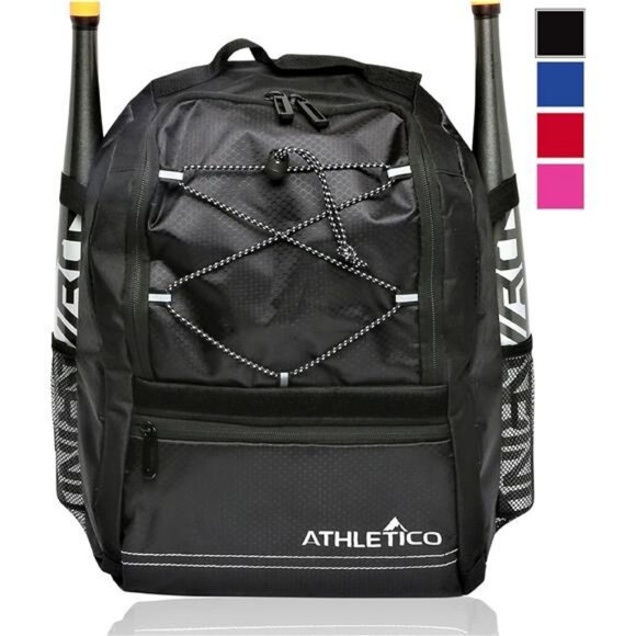 Baseball Bag - Bat Backpack for Baseball, T-Ball & Softball Equipment & Gear - Picture 1 of 7